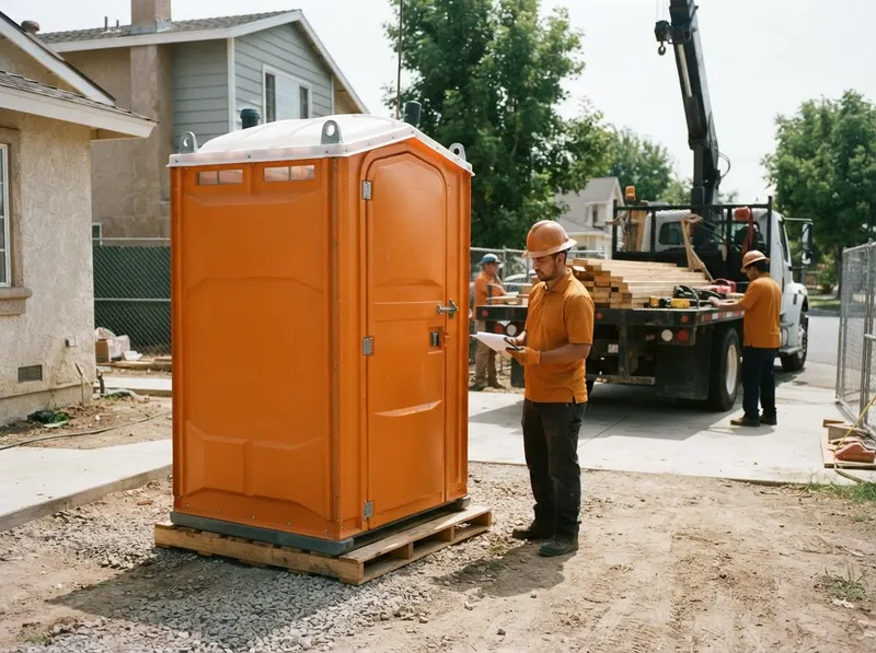 Crane-Liftable & High-Rise Portable Toilets in Pomona, CA