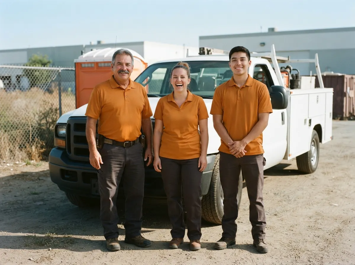 Golden Trail Porta Potty portable toilet rentals team in Pomona, CA